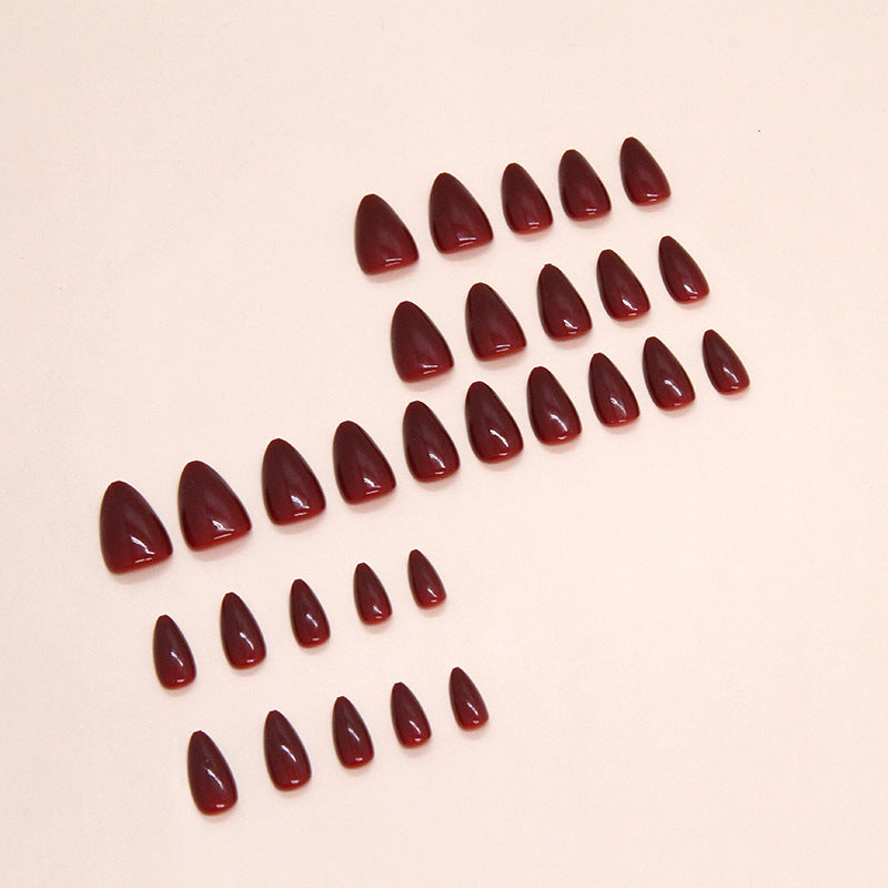 Elegant Glossy Almond Press-On Nail Tips Kalsten
