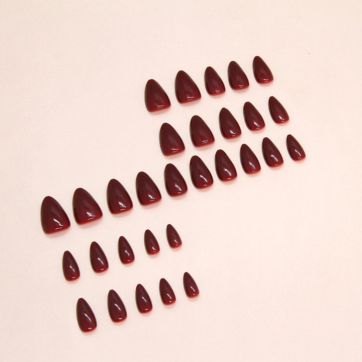 Elegant Glossy Almond Press-On Nail Tips Kalsten