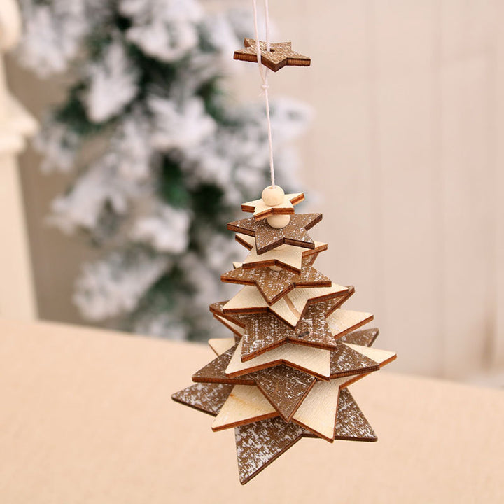 Elegant Wooden Star Ornament Kalsten