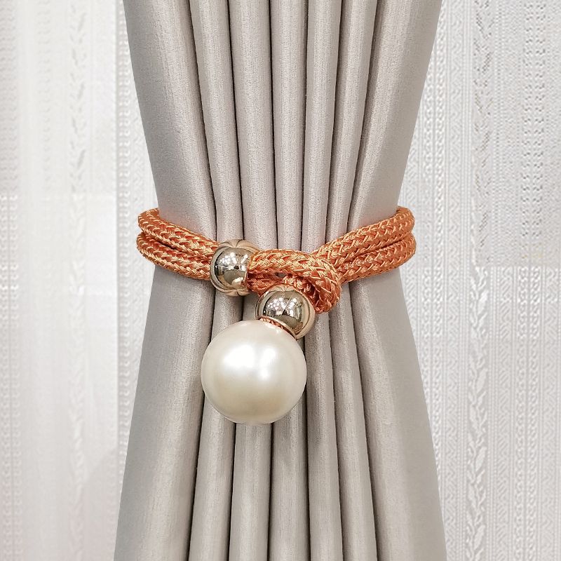 Elegant curtain tieback with decorative pearl Kalsten