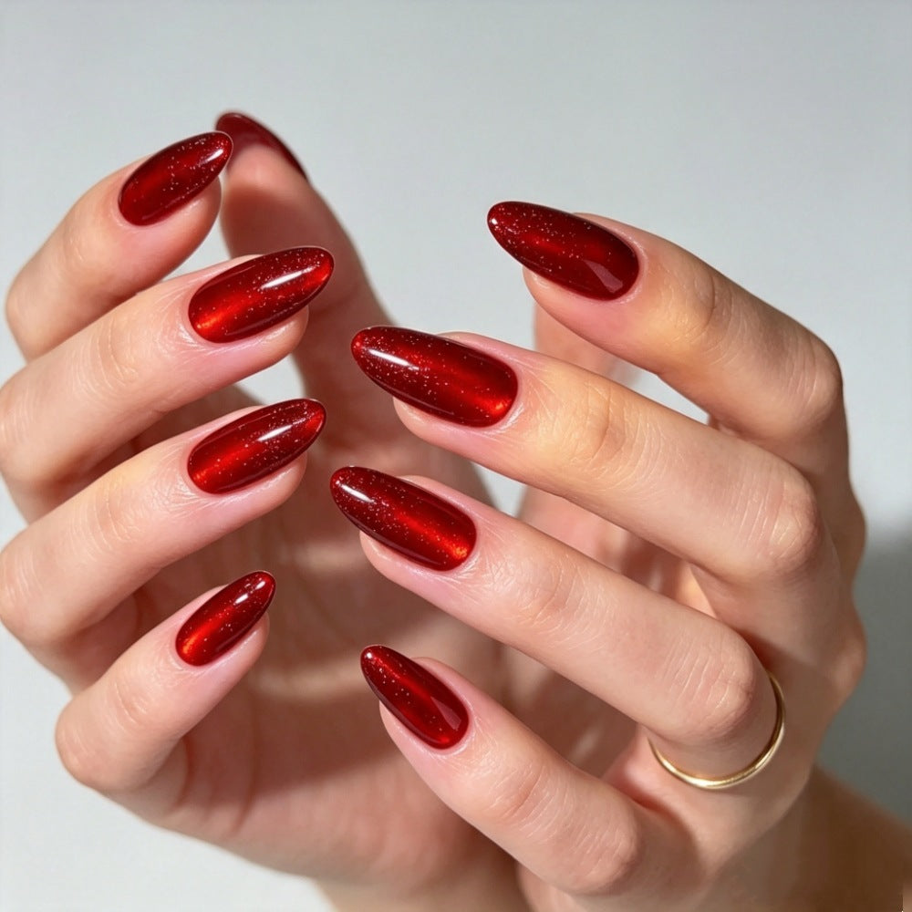Premium Glossy Almond-Shaped Press-On Nails Kalsten