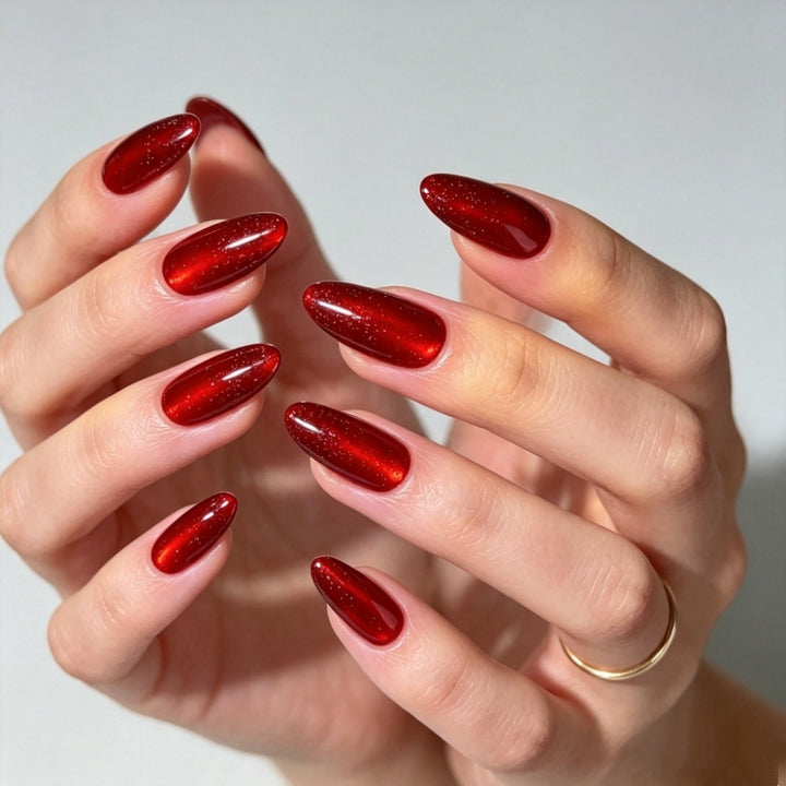 Premium Glossy Almond-Shaped Press-On Nails Kalsten