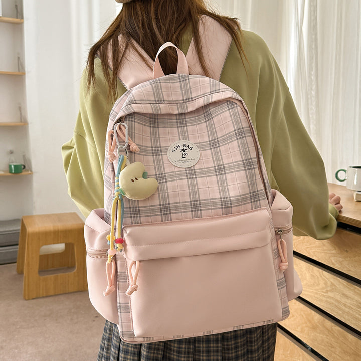 Stylish Plaid Backpack Kalsten