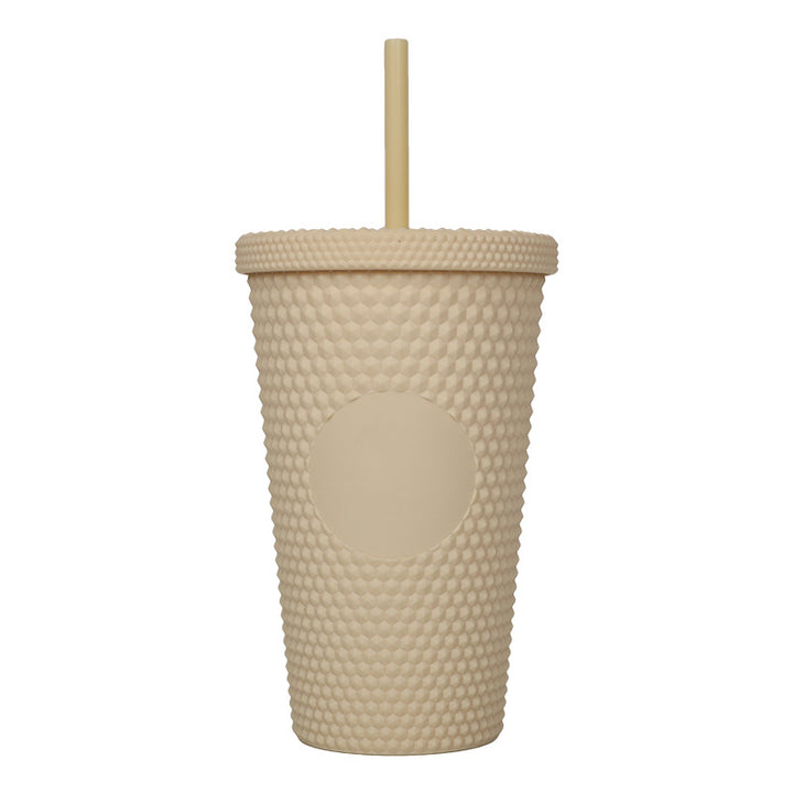 Unisex plastic drinking cup with textured design Kalsten