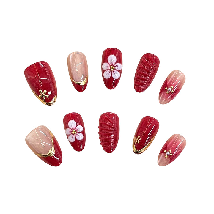 Artistic Cherry Blossom Design Press-On Nails Kalsten