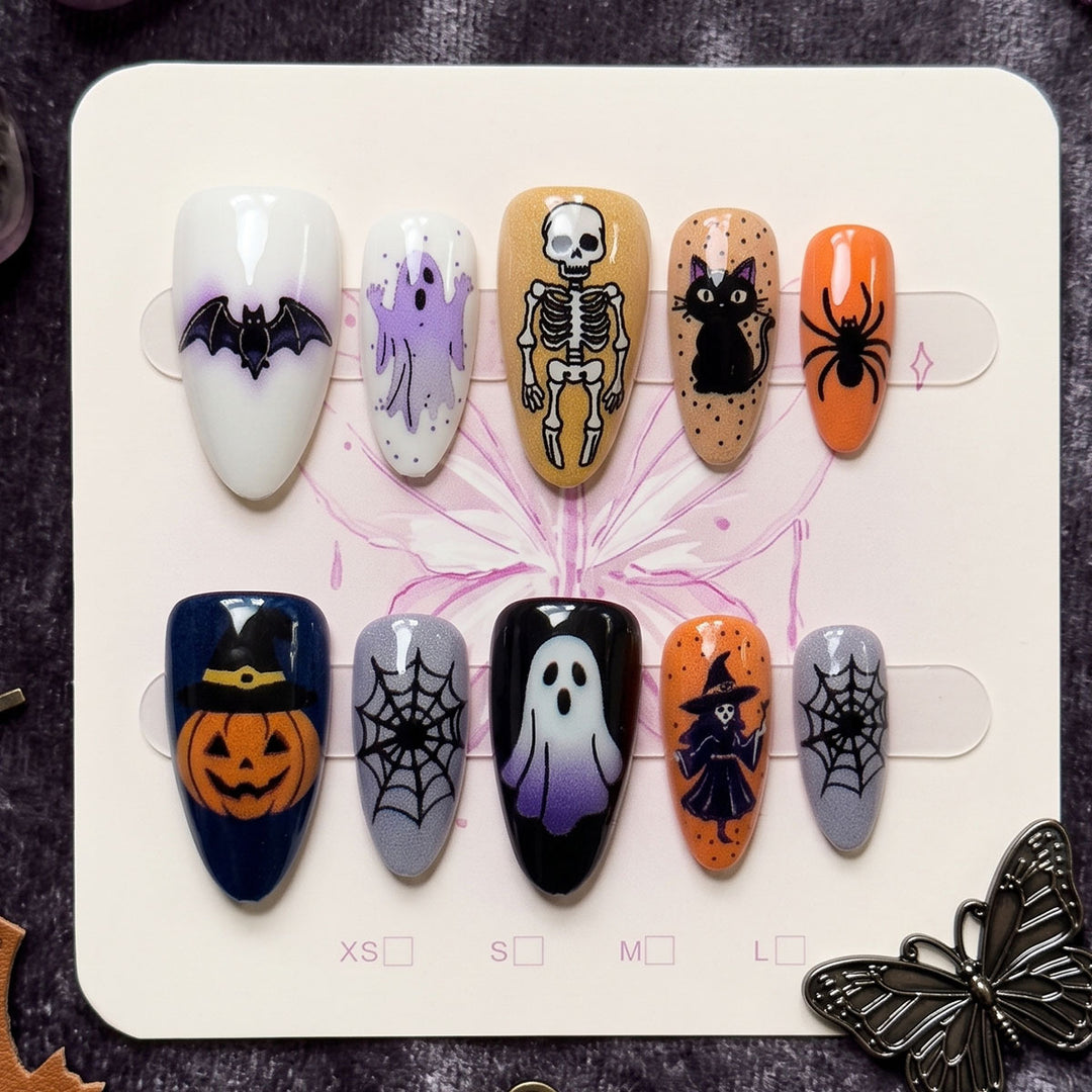Halloween-Themed Press-On Nails