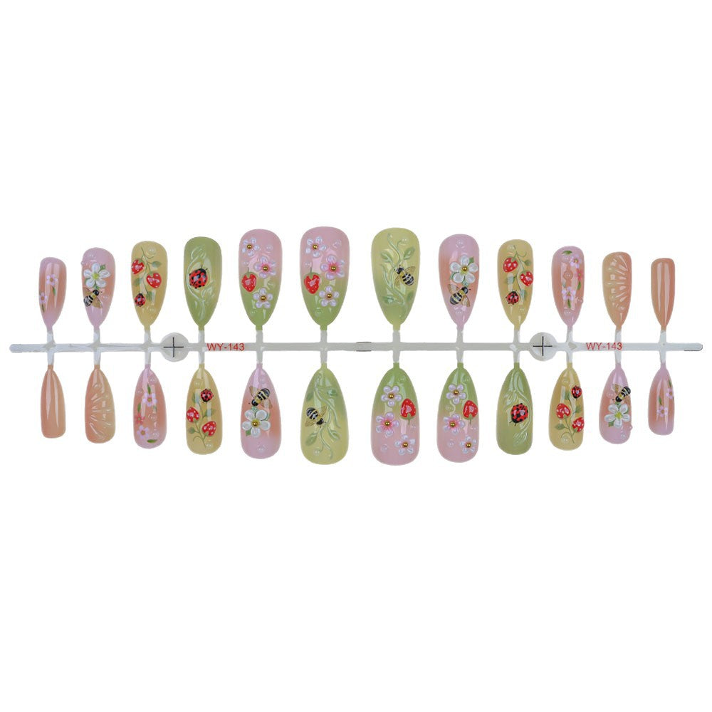 Artistic Floral Design Press-On Nails Kalsten
