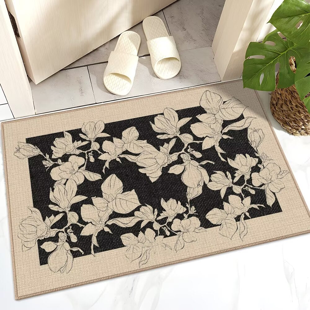 Floral Patterned Indoor Area Mat