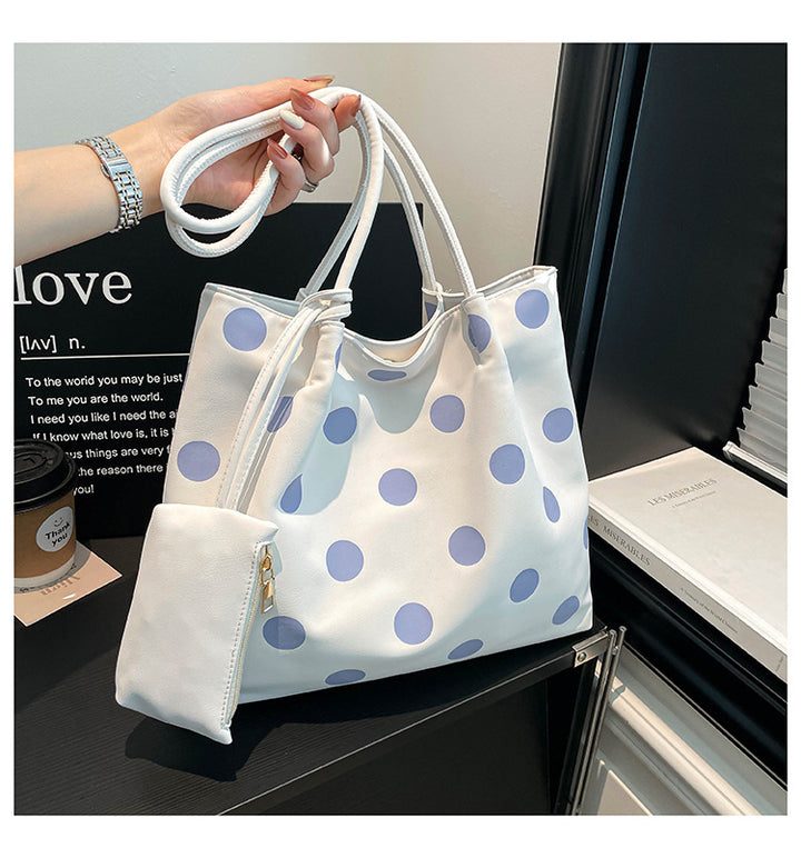 Spacious Polka Dot Tote Bag