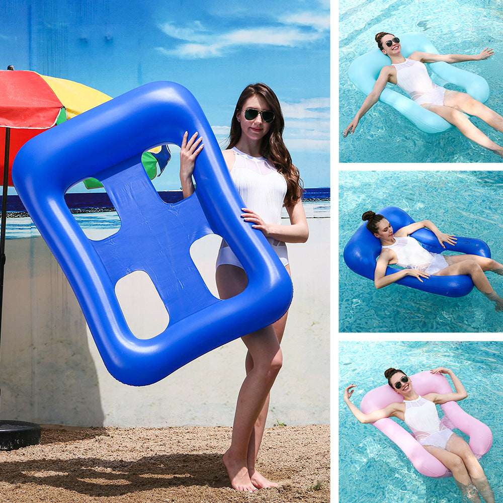 Women Comfortable Inflatable Pool Lounger with Ergonomic Design Kalsten
