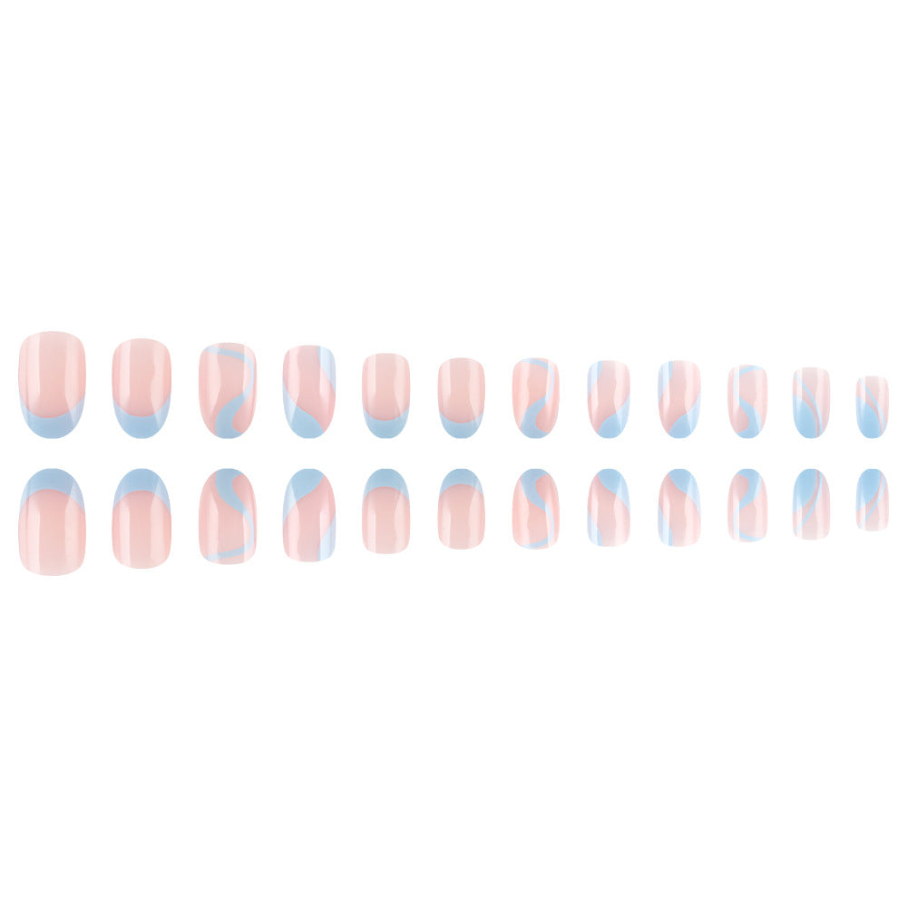 Artistic French Tip Nail Design Kalsten