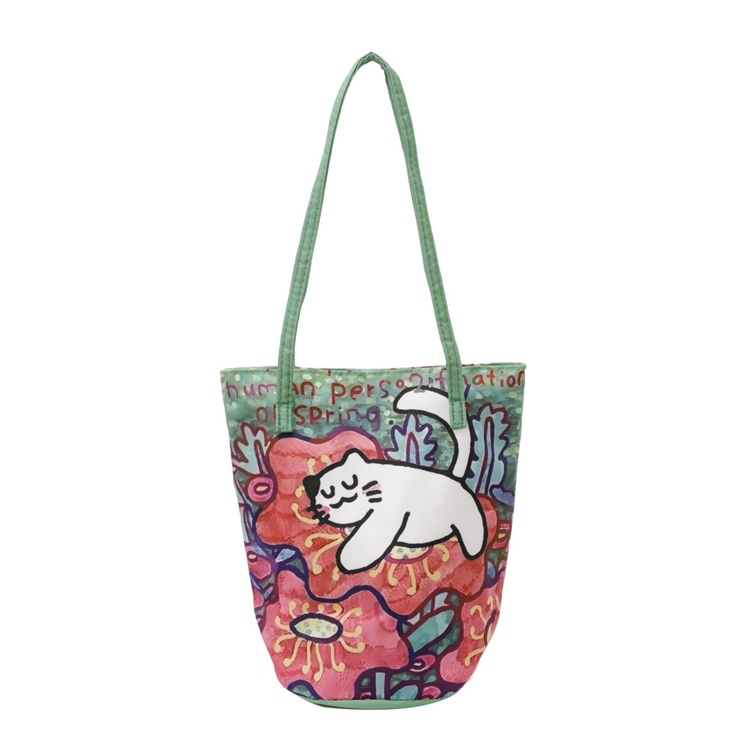 Fun Artistic Cat-Themed Tote Bag Kalsten