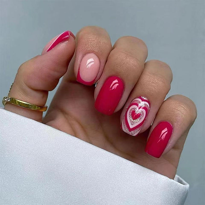 Heart-Embellished Nail Art Kalsten