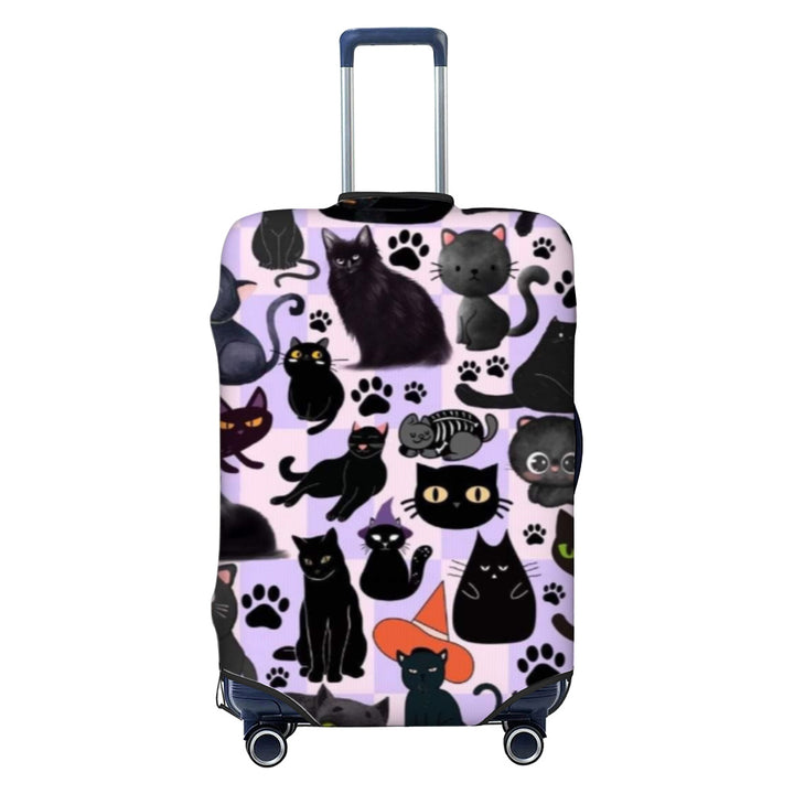 Unisex hard-shell cabin trolley with vintage travel illustration, 360° swivel wheels and telescopic handle Kalsten