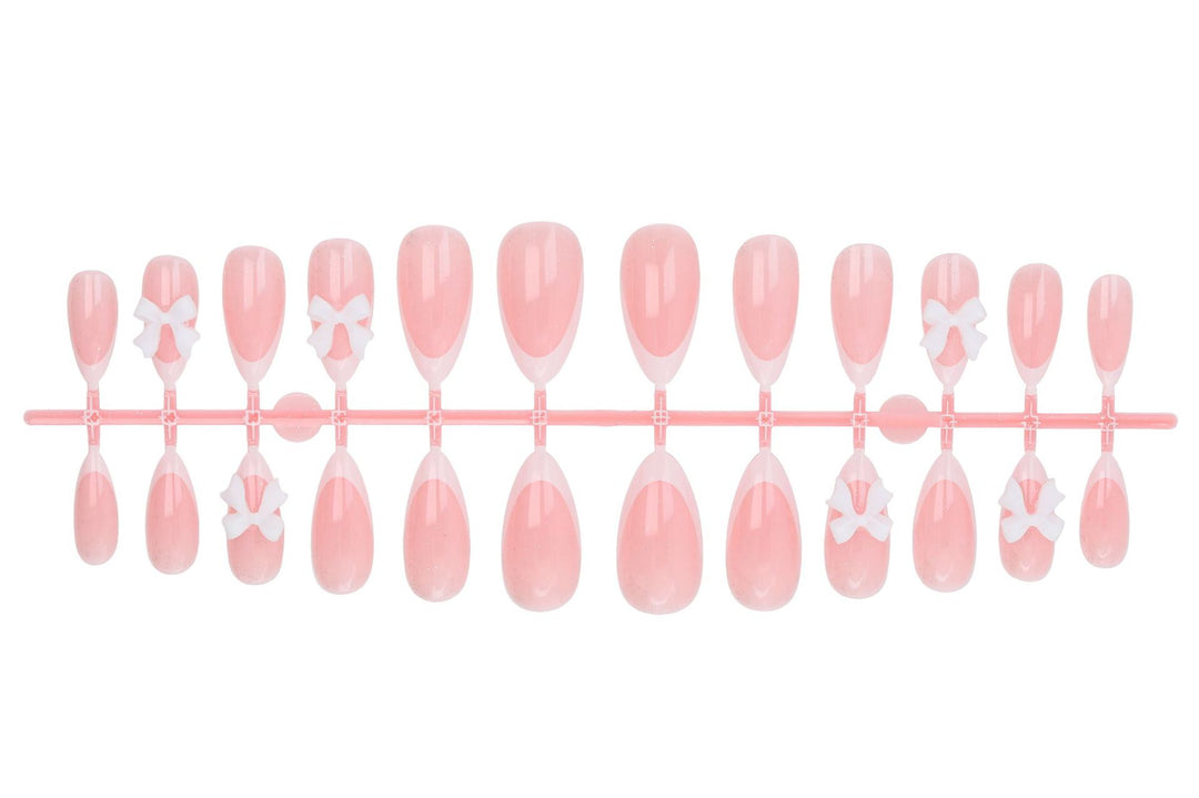 Artificial Nail Set with Playful Bows Kalsten