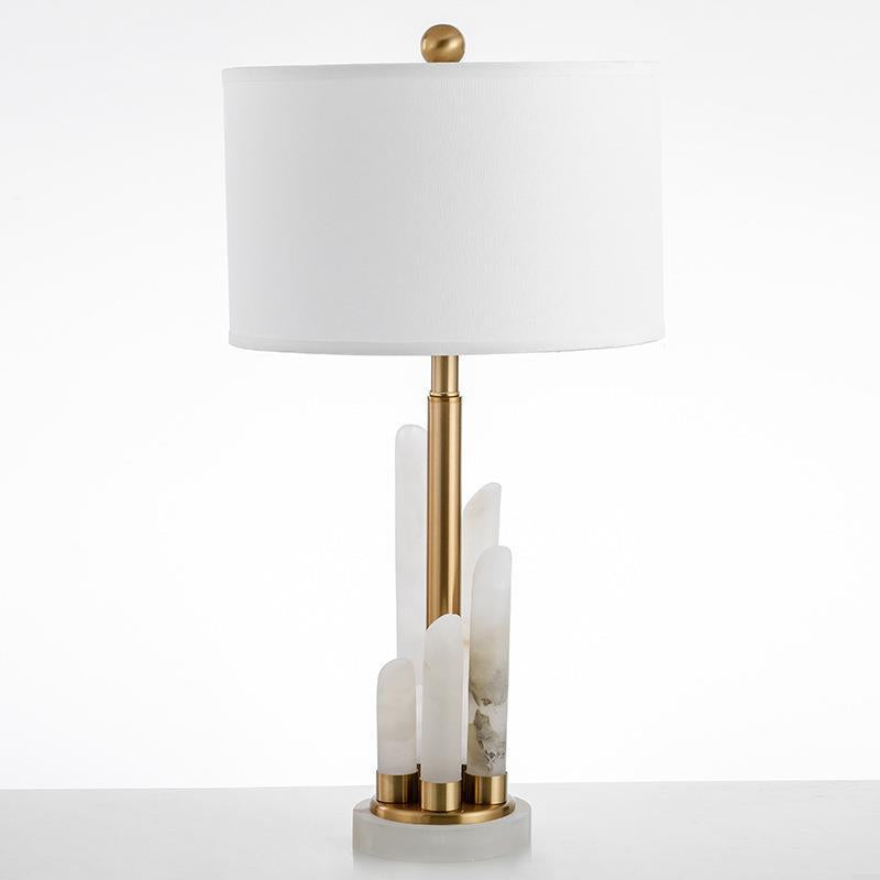 Modern Decorative Table Lamp with Elegant Stone Base
