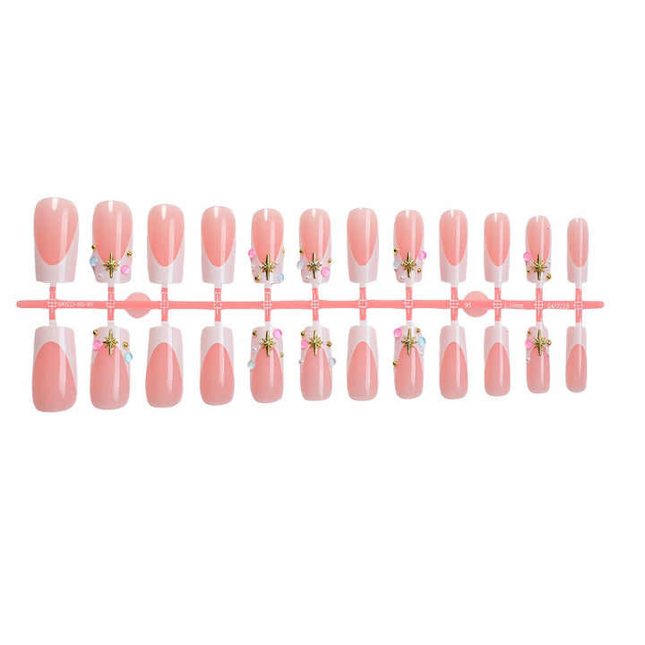Artificial nail set with delicate flower decoration Kalsten
