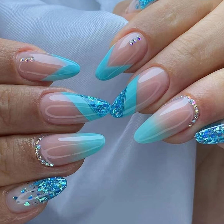 Stylish Glitter Ombre Nail Tips Kalsten