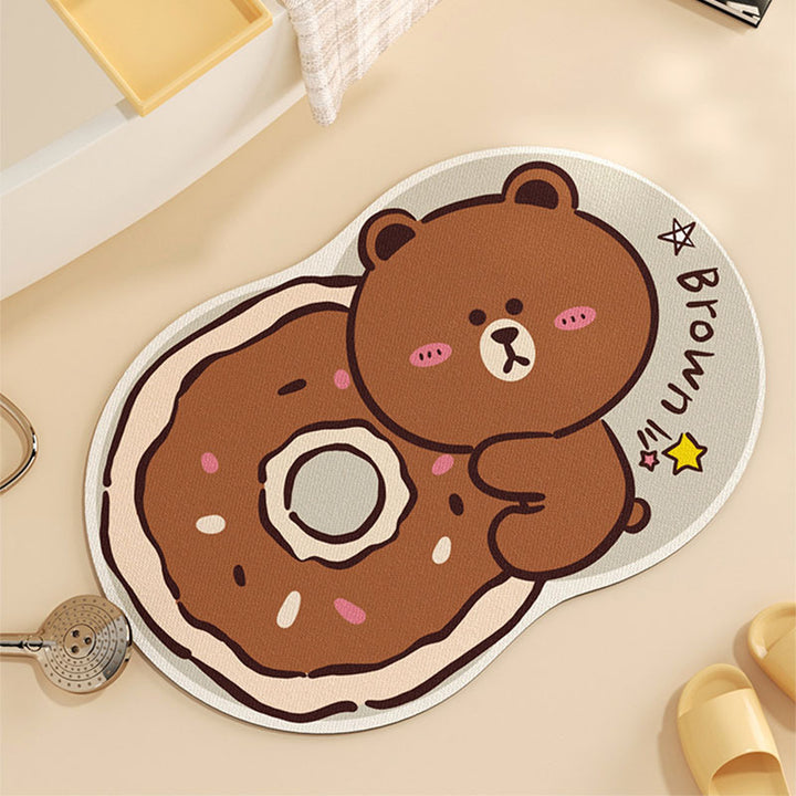 Fun Donut-Themed Bath Mat Kalsten