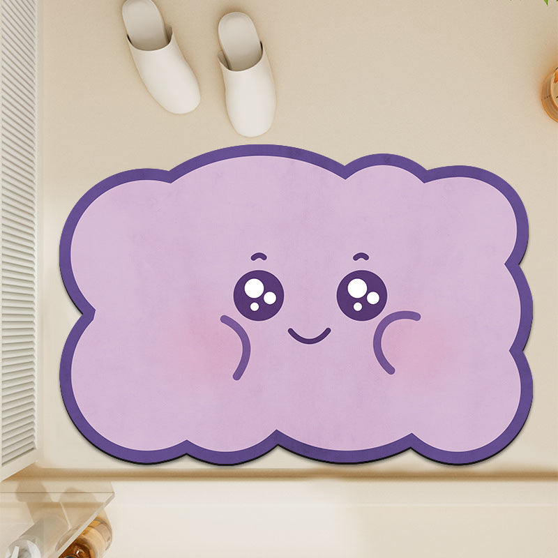 Playful Cloud-Shaped Bath Mat