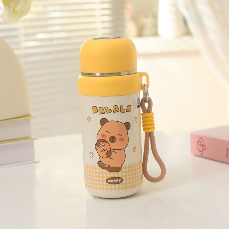 Ladies thermos bottle with animal motif and carrying strap Kalsten