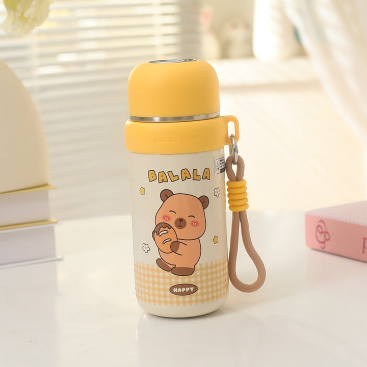 Ladies thermos bottle with animal motif and carrying strap Kalsten