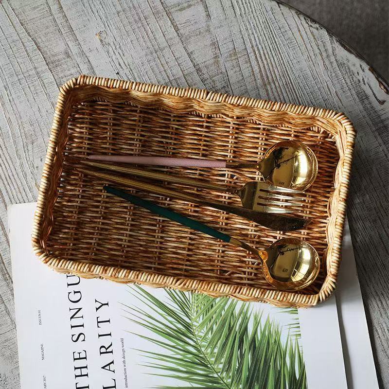 Rectangular Woven Storage Tray Kalsten