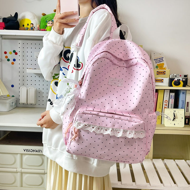 Cute Decorative Polka Dot Backpack Kalsten