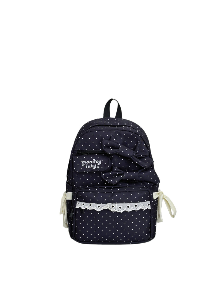 Backpack with Playful Bows and Practical Storage Solutions Kalsten