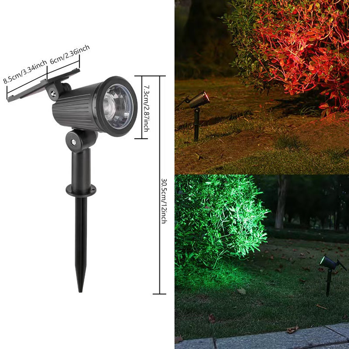 Adjustable Solar LED Garden Spotlight Stake With Swivel Head Integrated Solar Panel And Weatherproof Housing Kalsten