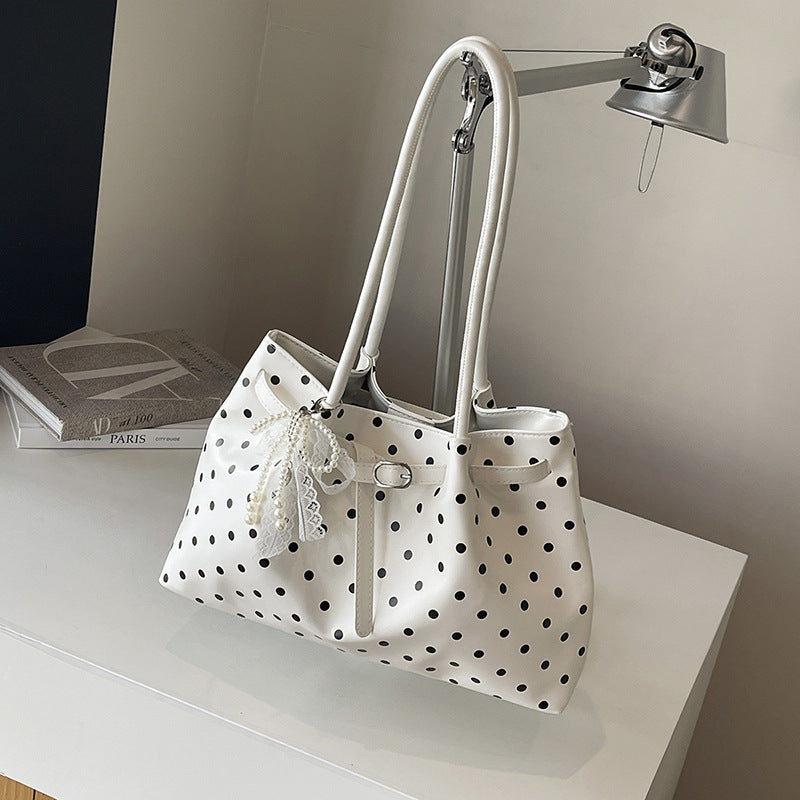 Polka Dot Structured Handbag