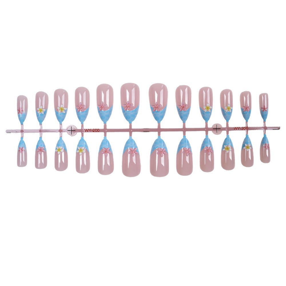 Floral Print Press-On Nail Set Kalsten