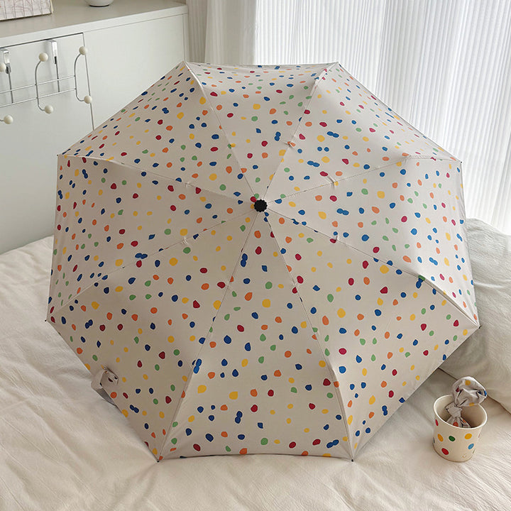 Women Multi-Purpose Foldable Shoulder Bag with Colorful Polka Dot Pattern Kalsten