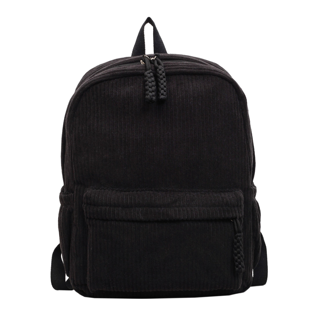 Corduroy Textured School Backpack Kalsten