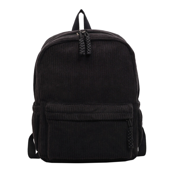 Corduroy Textured School Backpack Kalsten