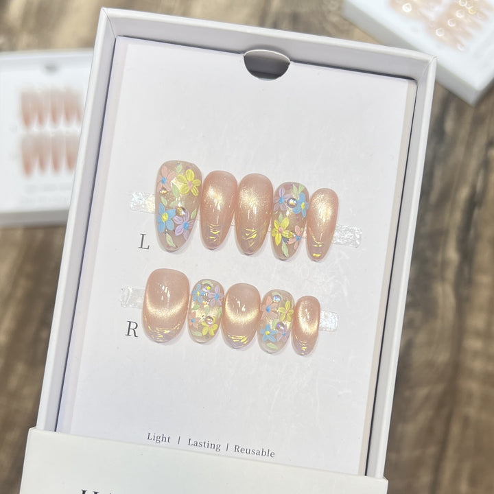 Floral Art Press-On Nail Set Kalsten