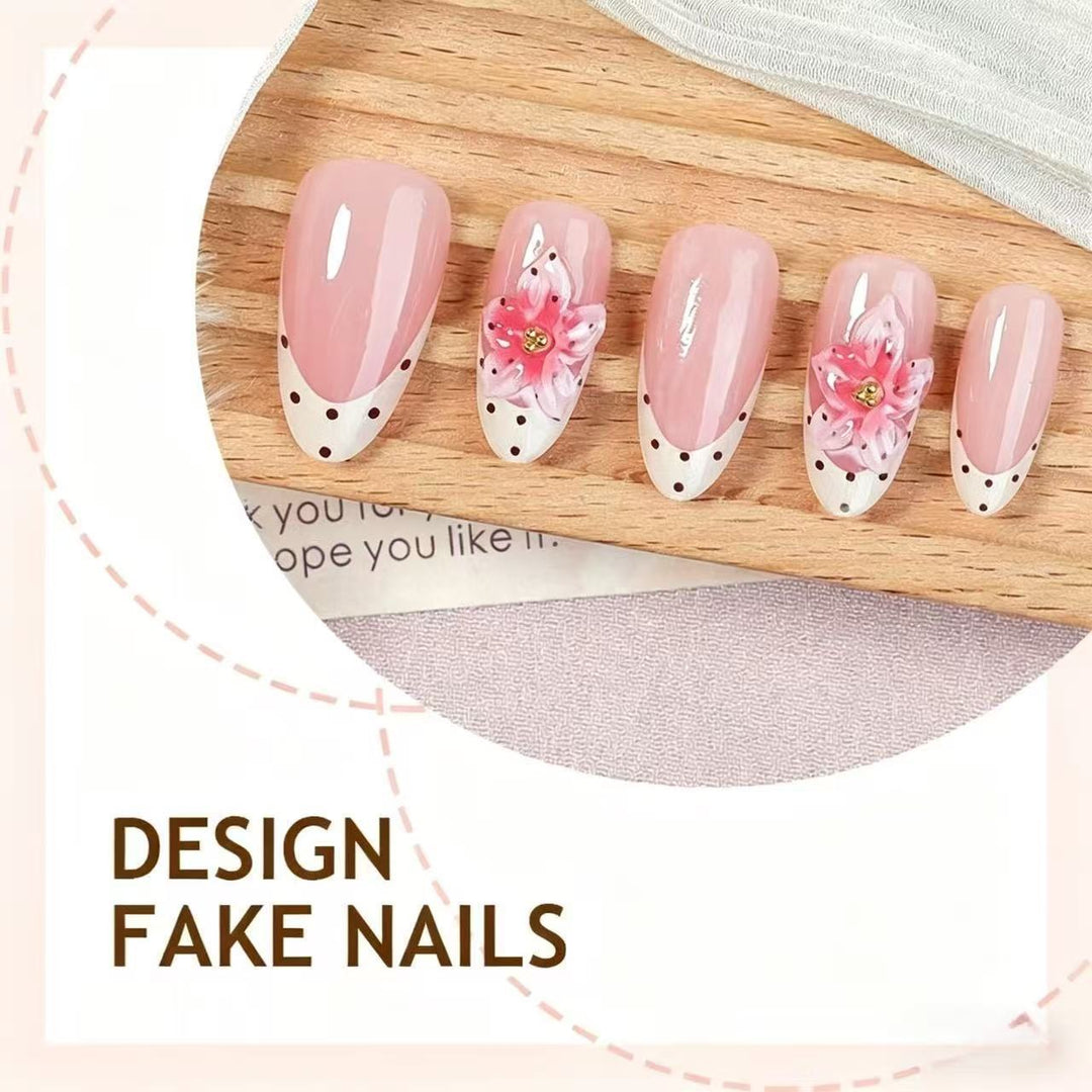 Artistic Floral Design Press-On Nails Set Kalsten