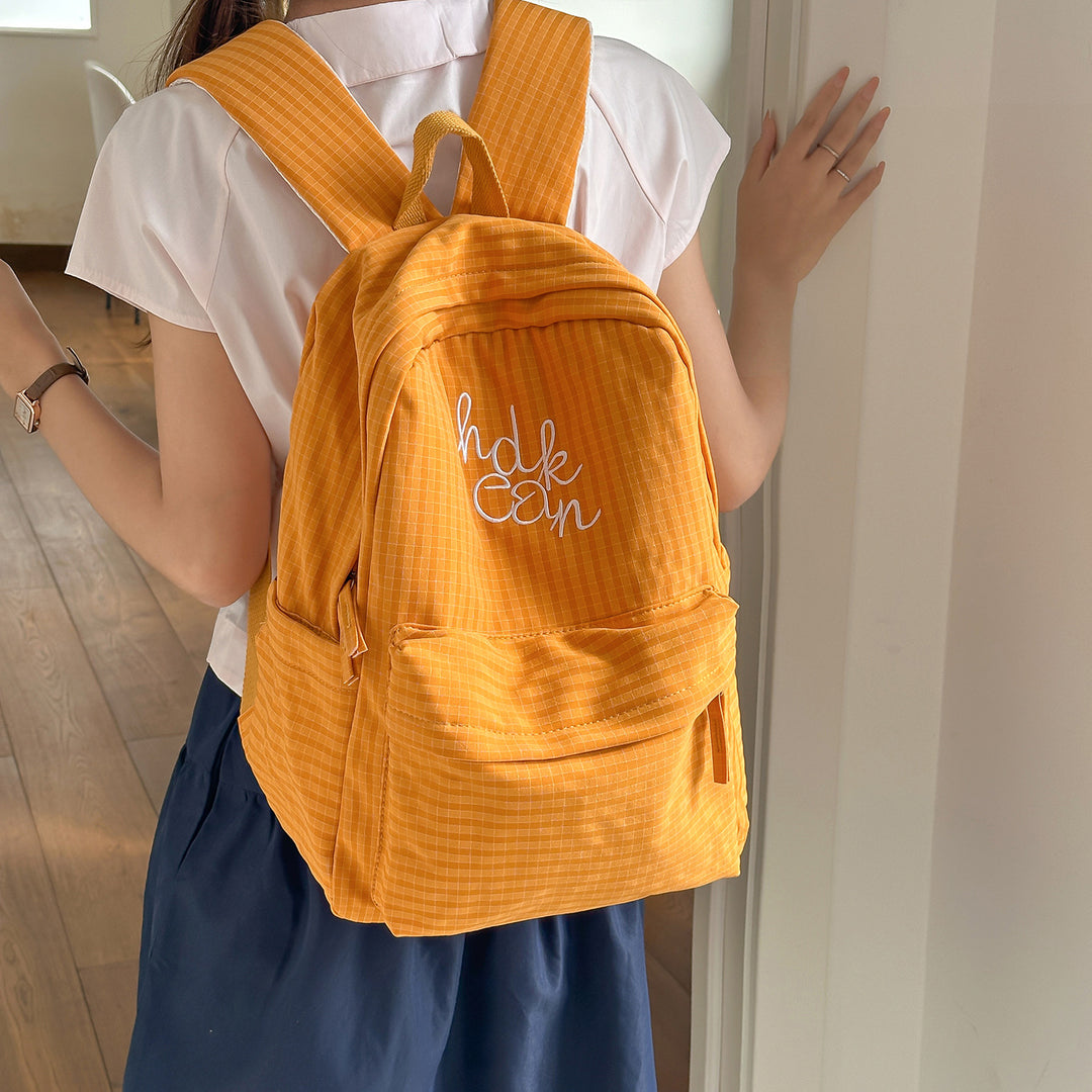 Casual Checked Patterned Backpack Kalsten