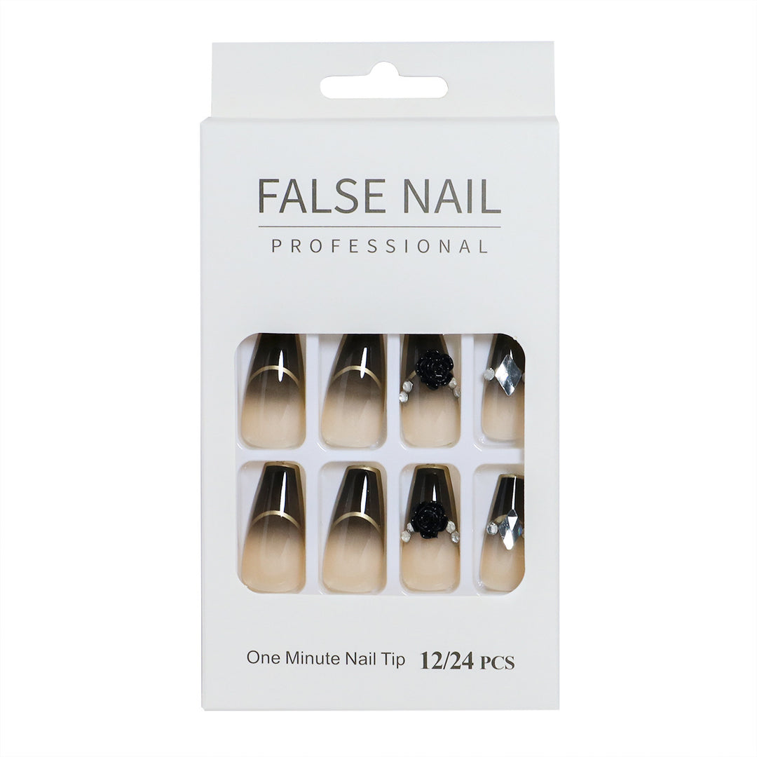 Decorative Press-On Nail Set with 3D Accents Kalsten