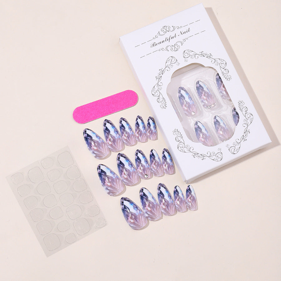 Acrylic nail set with crystal design and sparkling accents Kalsten