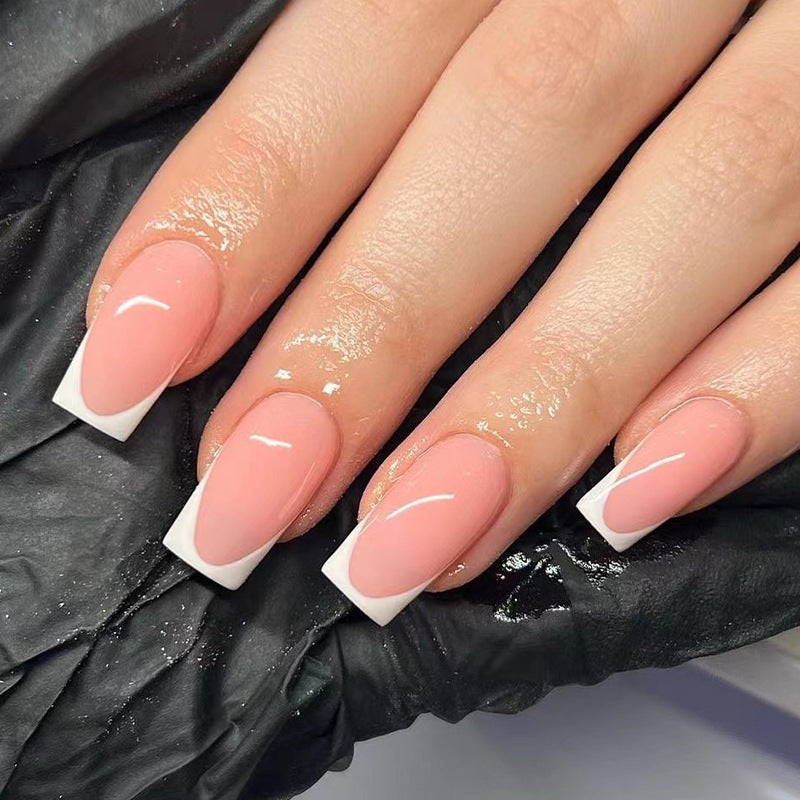 Acrylic nails with elegant French tip Kalsten