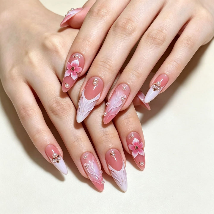 Floral Design Press-On Nail Tips Kalsten