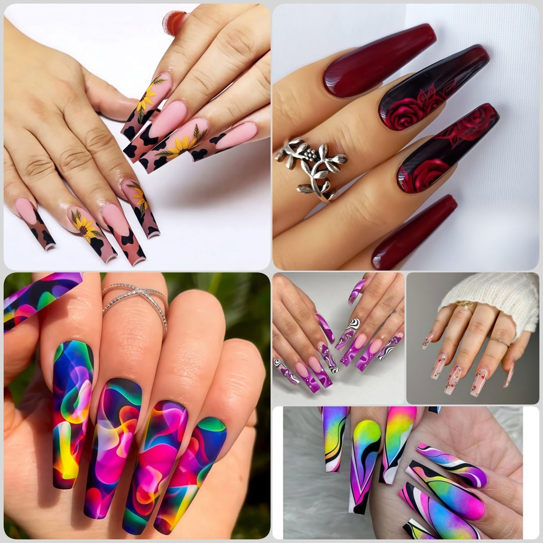Artificial nails with abstract patterns Kalsten