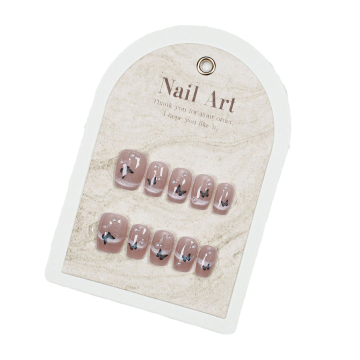 Artistic Glitter Butterfly Press-On Nails Kalsten