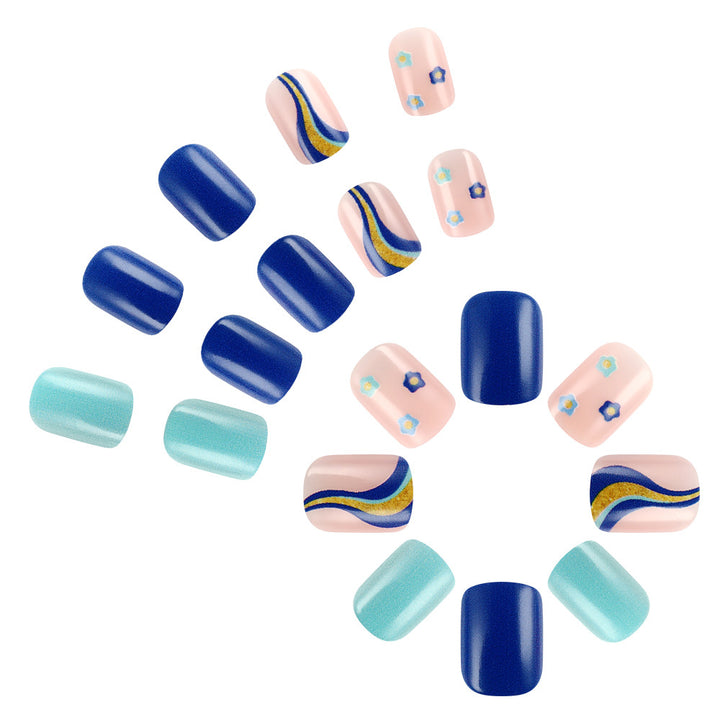 Artistic Floral Acrylic Press-On Nails Kalsten