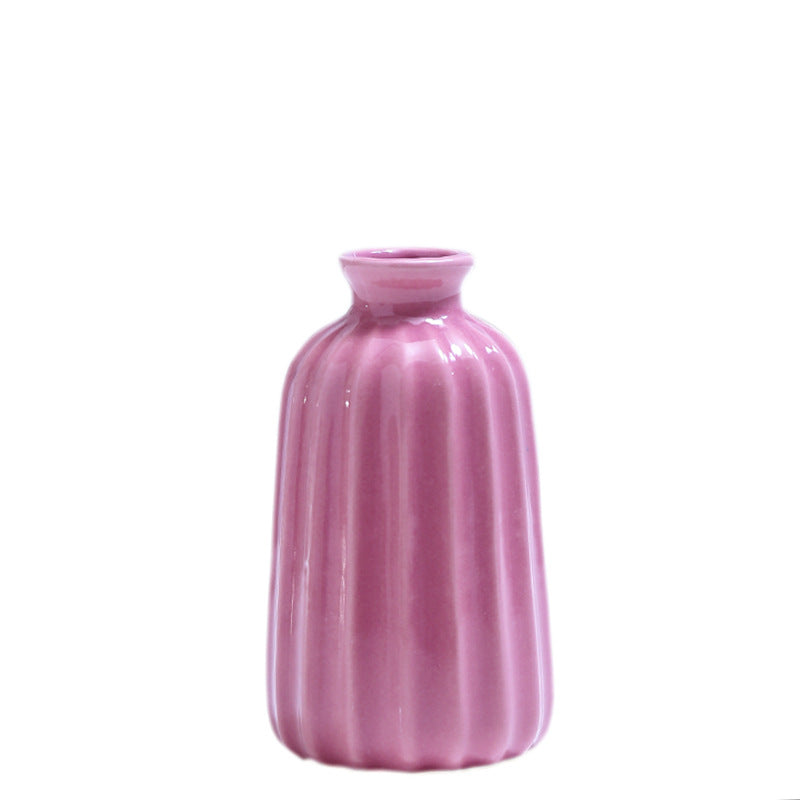 Ribbed Ceramic Bud Vase Kalsten