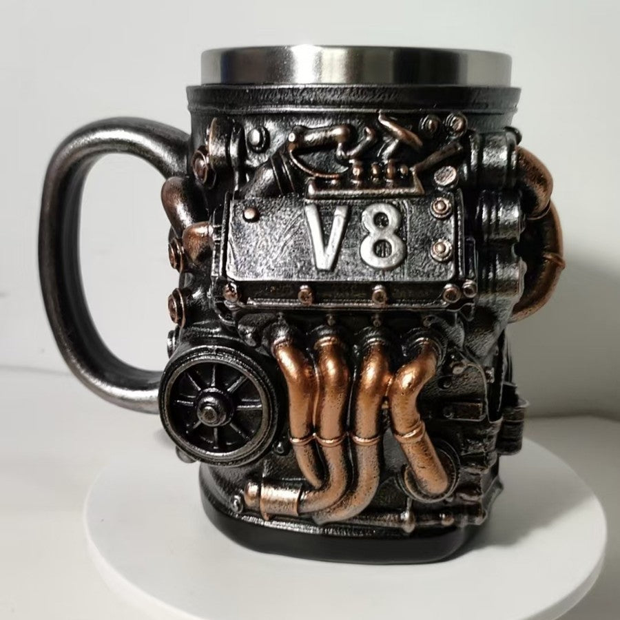 Coffee mug in V8 engine design Kalsten
