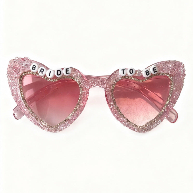 Rhinestone-Embellished Heart Sunglasses Kalsten