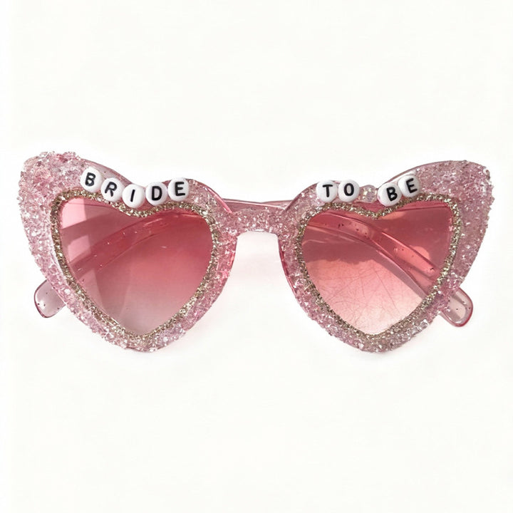 Rhinestone-Embellished Heart Sunglasses Kalsten