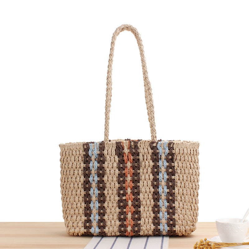 Beach bag in modern design with decorative stripes Kalsten
